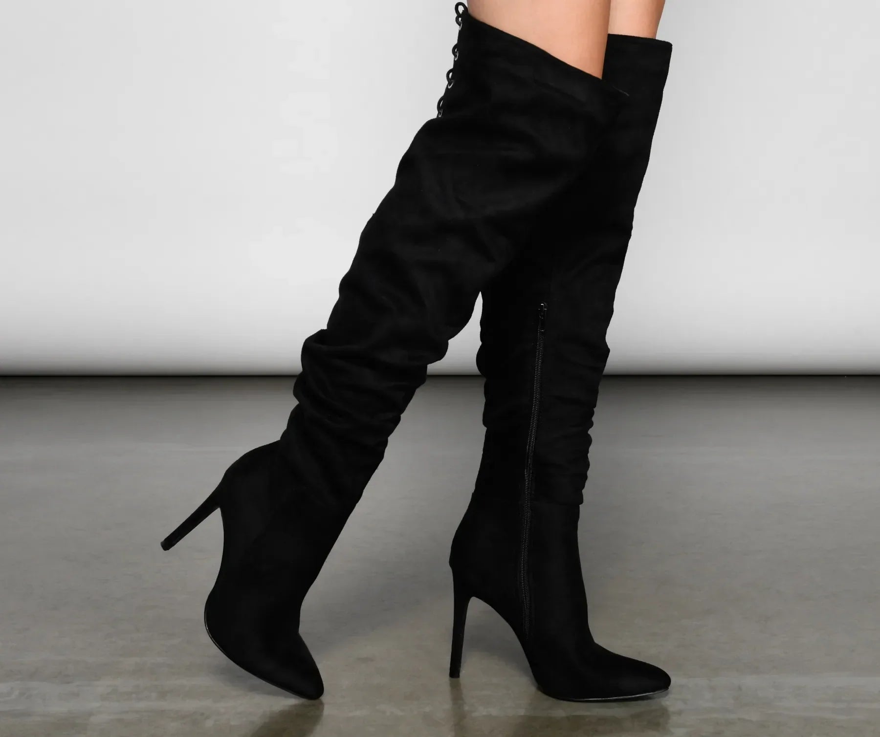 Run This Town Lace-Up Scrunched Boots - Image 3