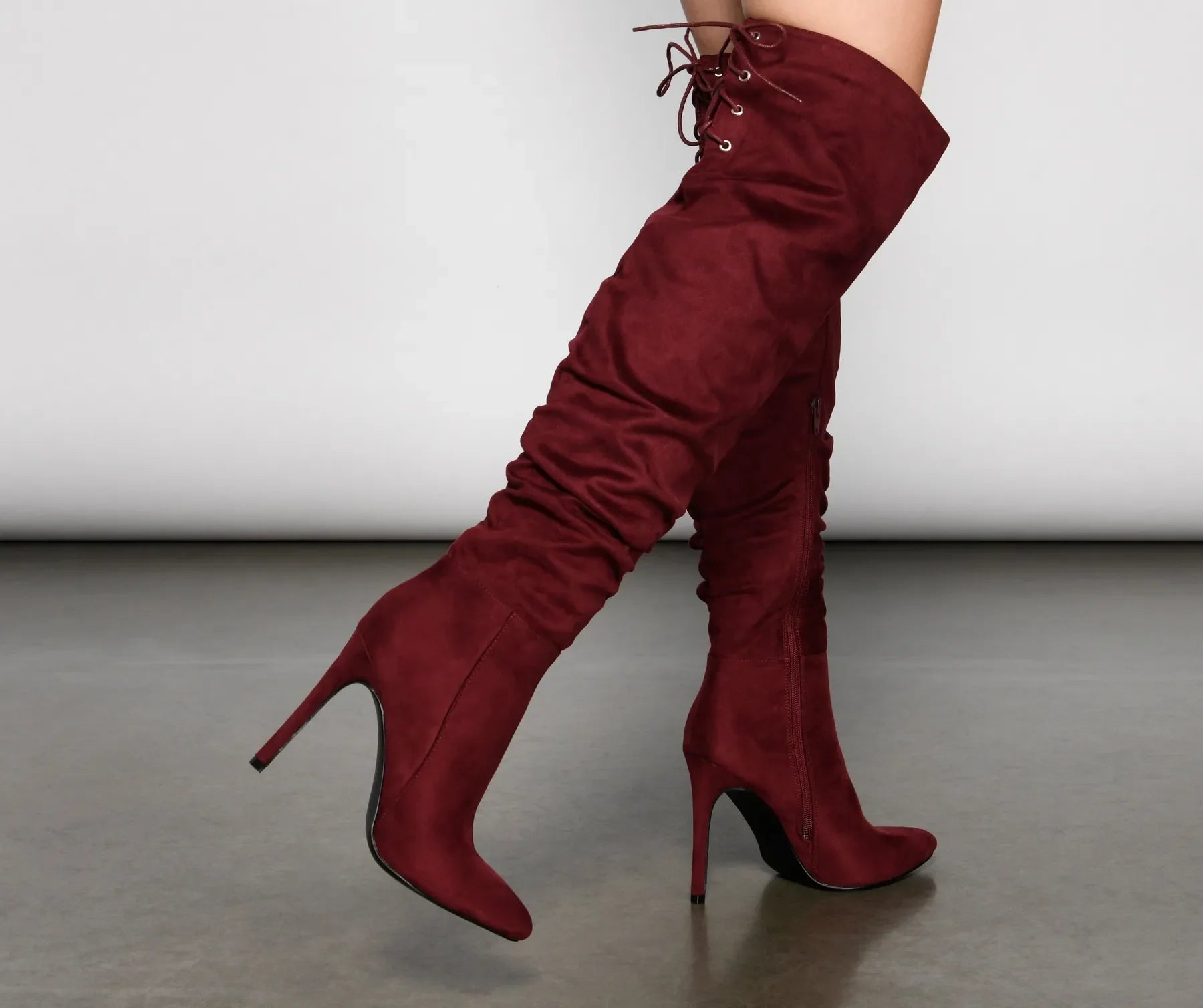 Run This Town Lace-Up Scrunched Boots - Image 6