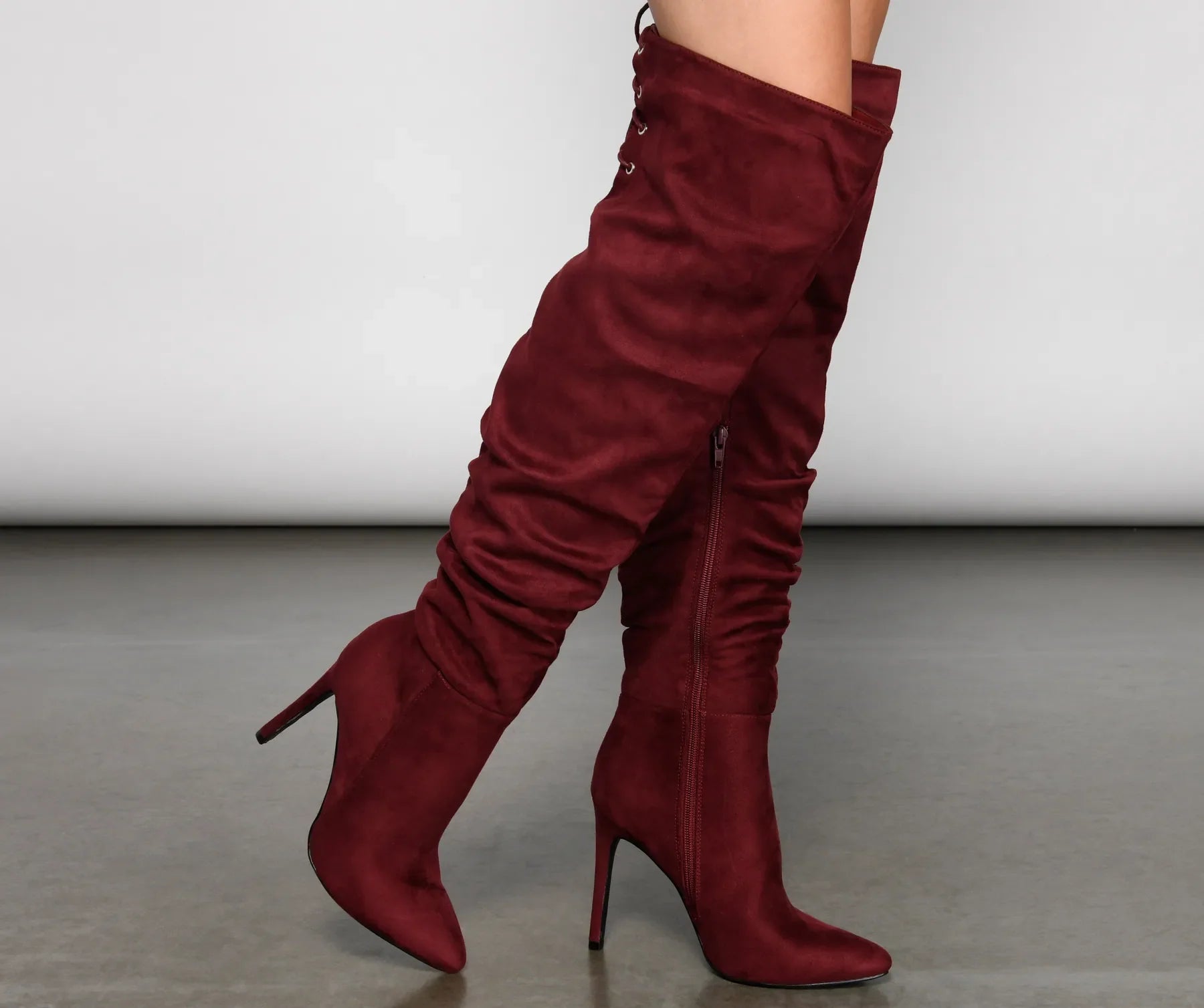 Run This Town Lace-Up Scrunched Boots - Image 8