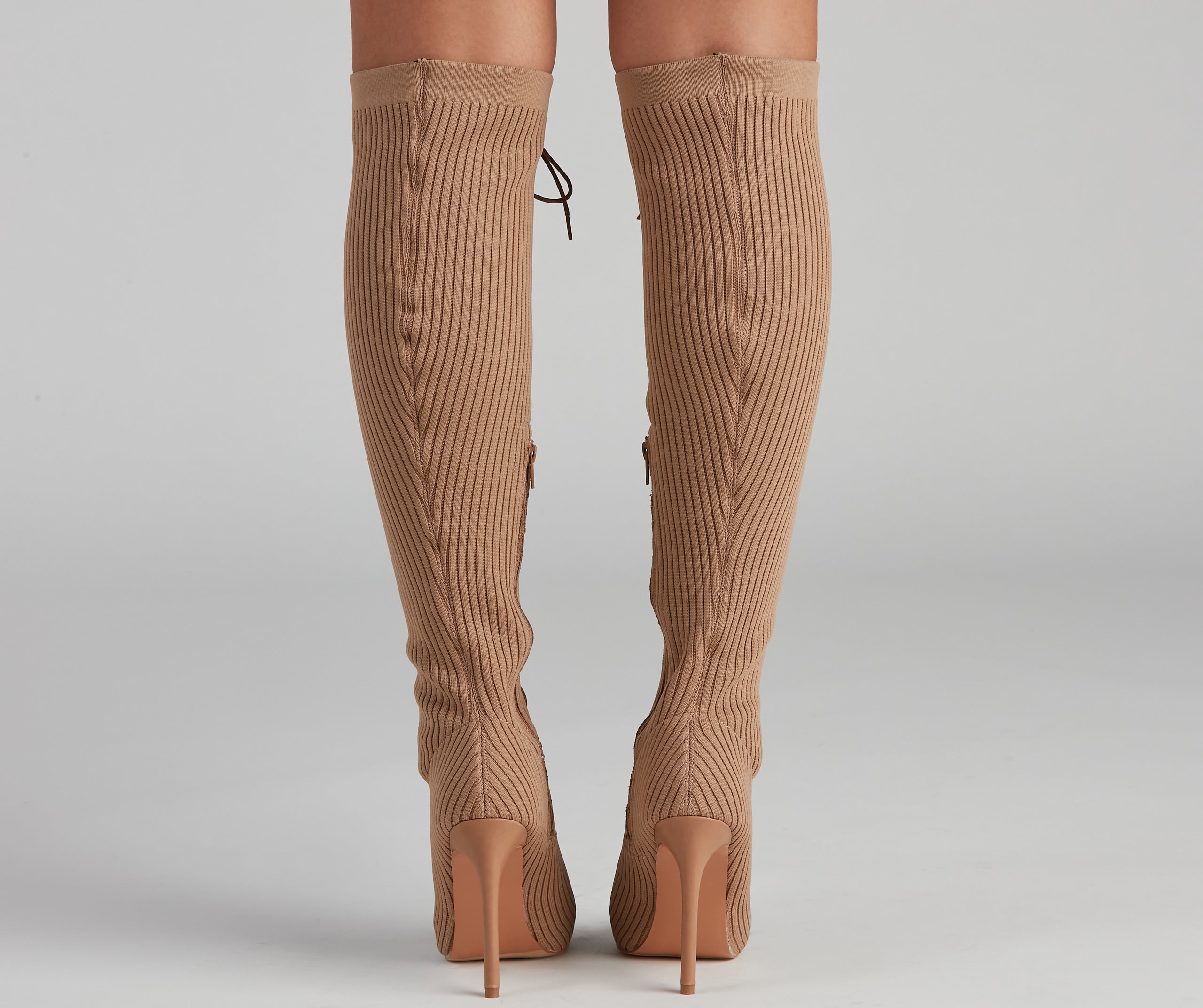 Elevated And Trendy Lace-Up Stiletto Boots - Image 4