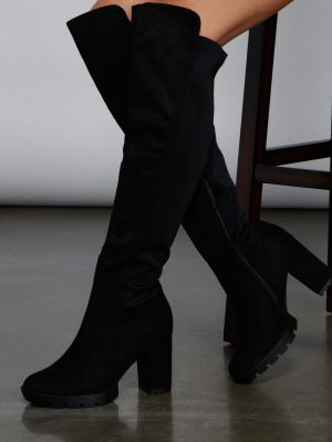 Trendsetter Knee-High Lug Boots