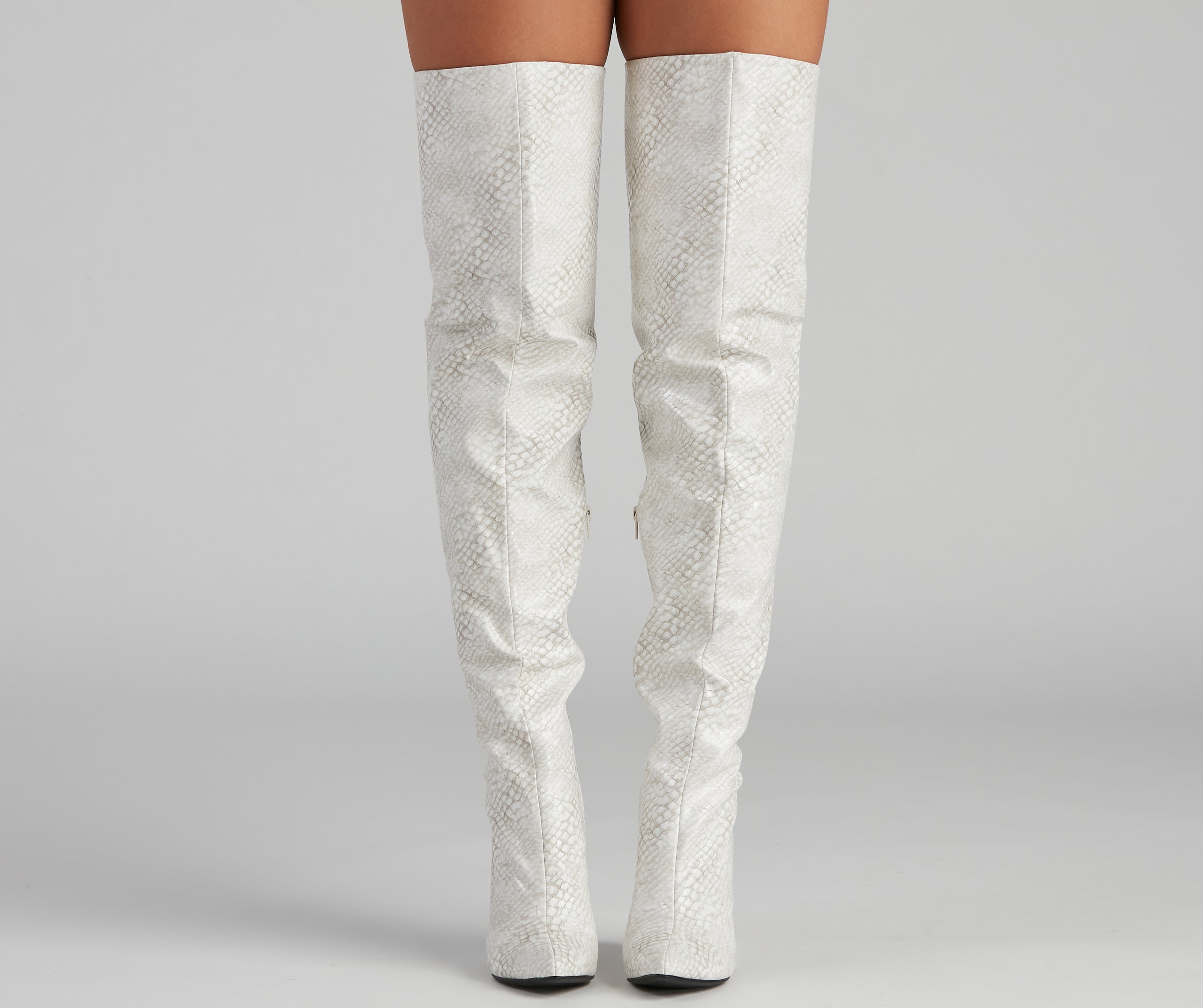 Major Sass Snake Print Faux Leather Boots - Image 2