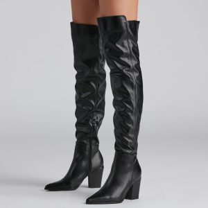 Tres Chic Faux Leather Boots