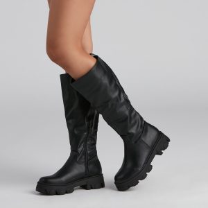 Rugged Chic Lug Sole Boots