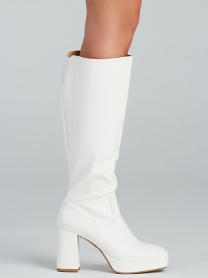Retro Flair Below-The-Knee Platform Boots