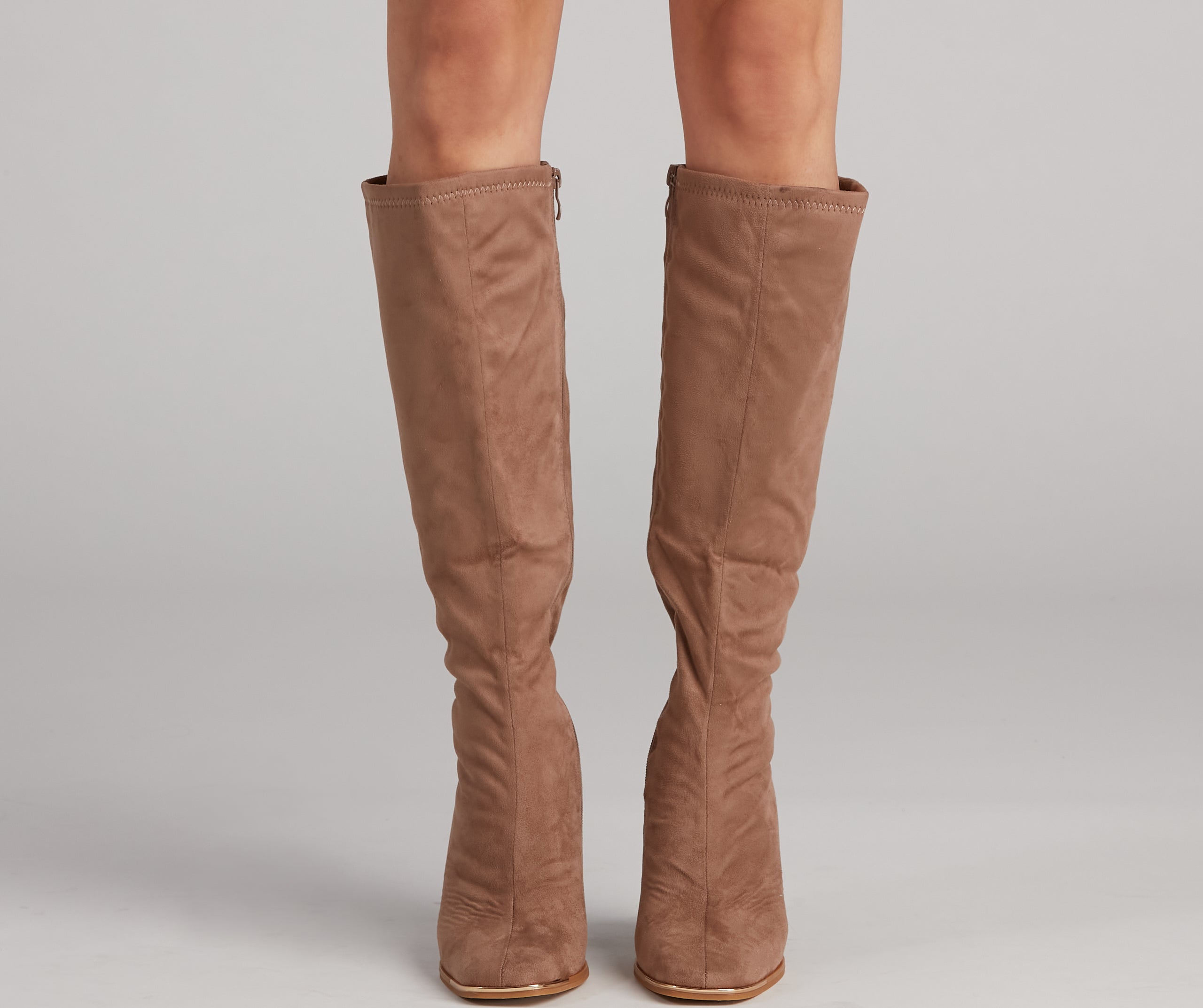 Stylish Day Faux Suede Boots - Image 2