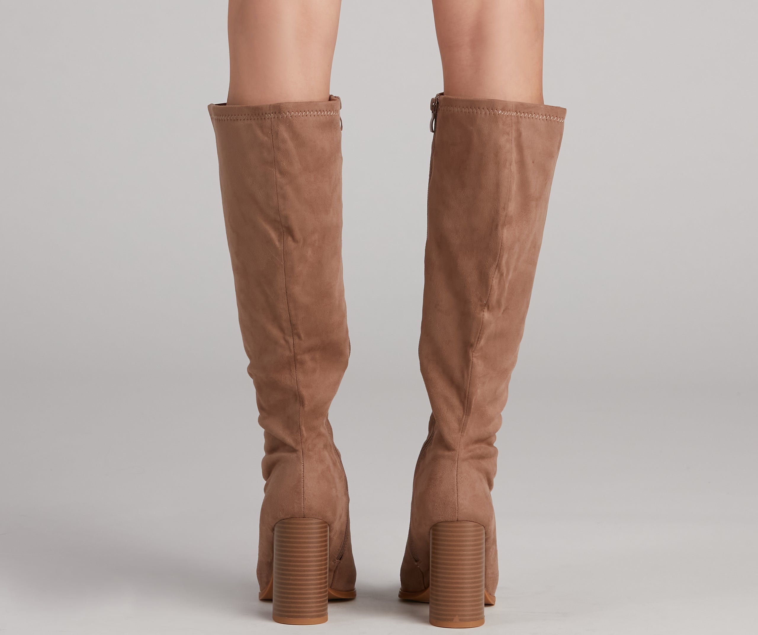 Stylish Day Faux Suede Boots - Image 4