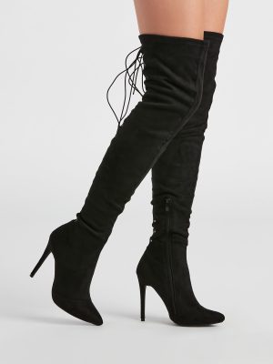 Stacked On Style Lace-Up Boots