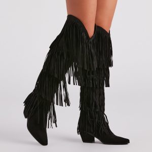 Shake It Off Fringe Cowgirl Boots