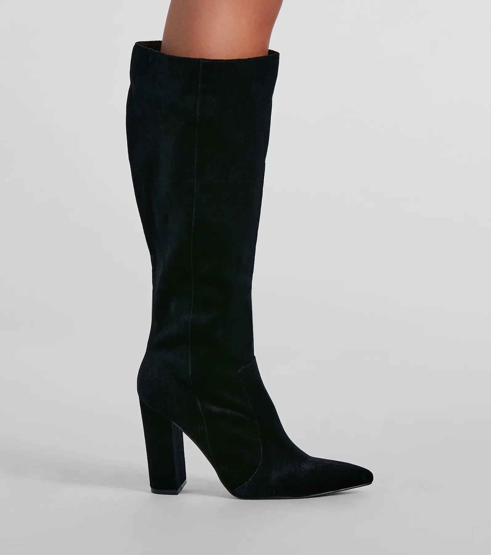 Such A Vibe Velvet Under-The-Knee Boots - Image 3