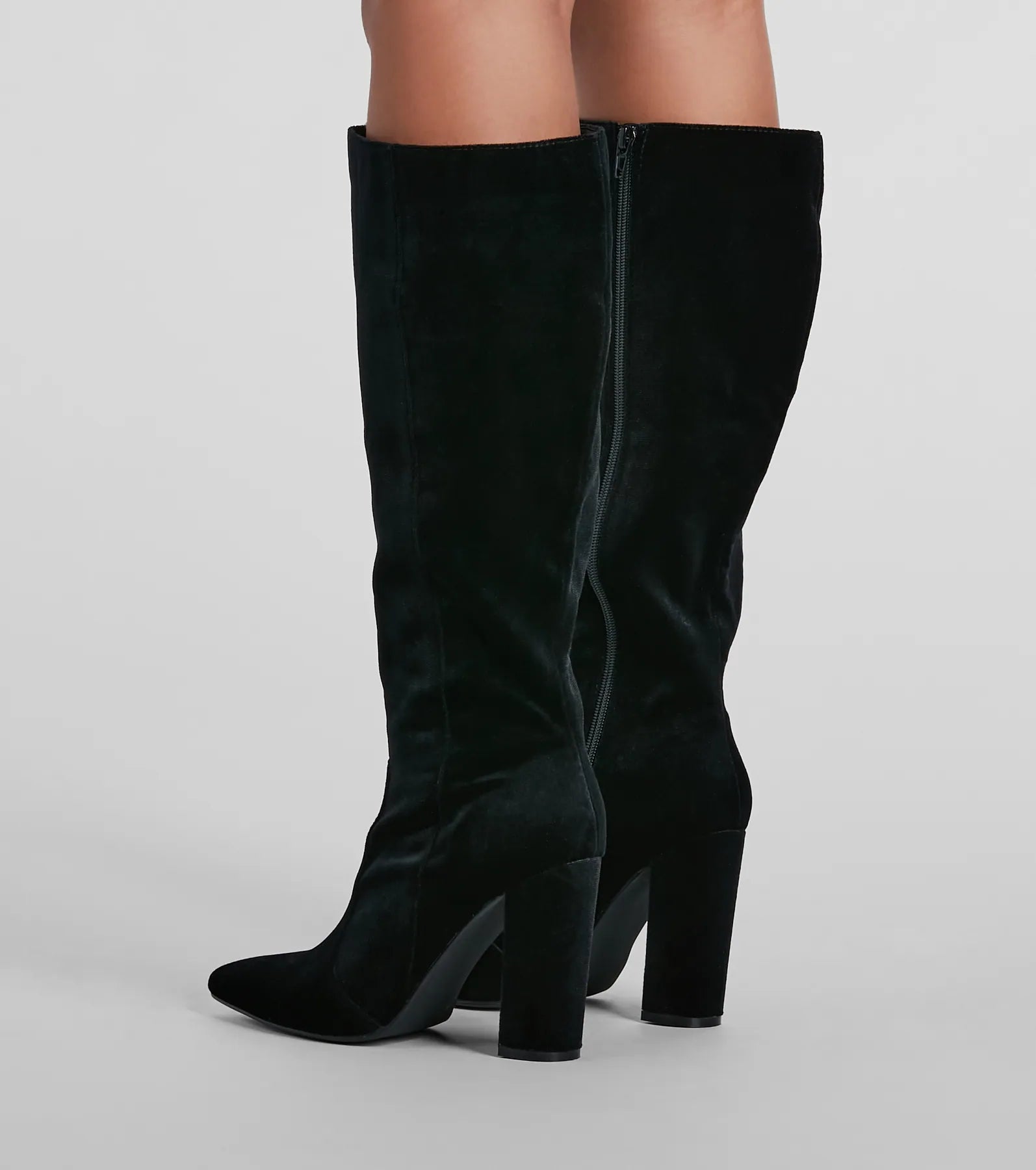 Such A Vibe Velvet Under-The-Knee Boots - Image 4