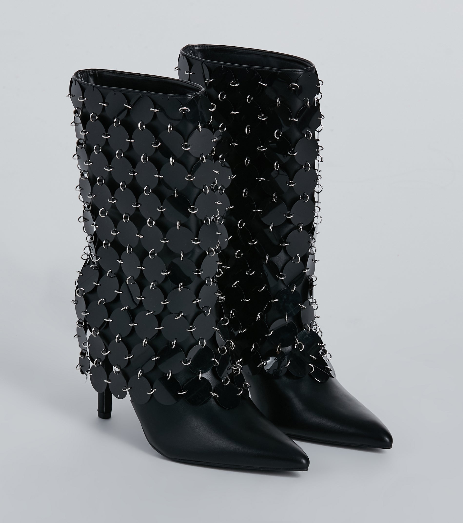 Flashy Glam Sequin Stiletto Boots - Image 2