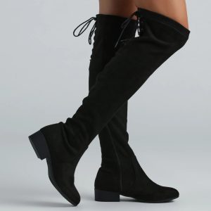 In Love Lace-Up Knee High Boots