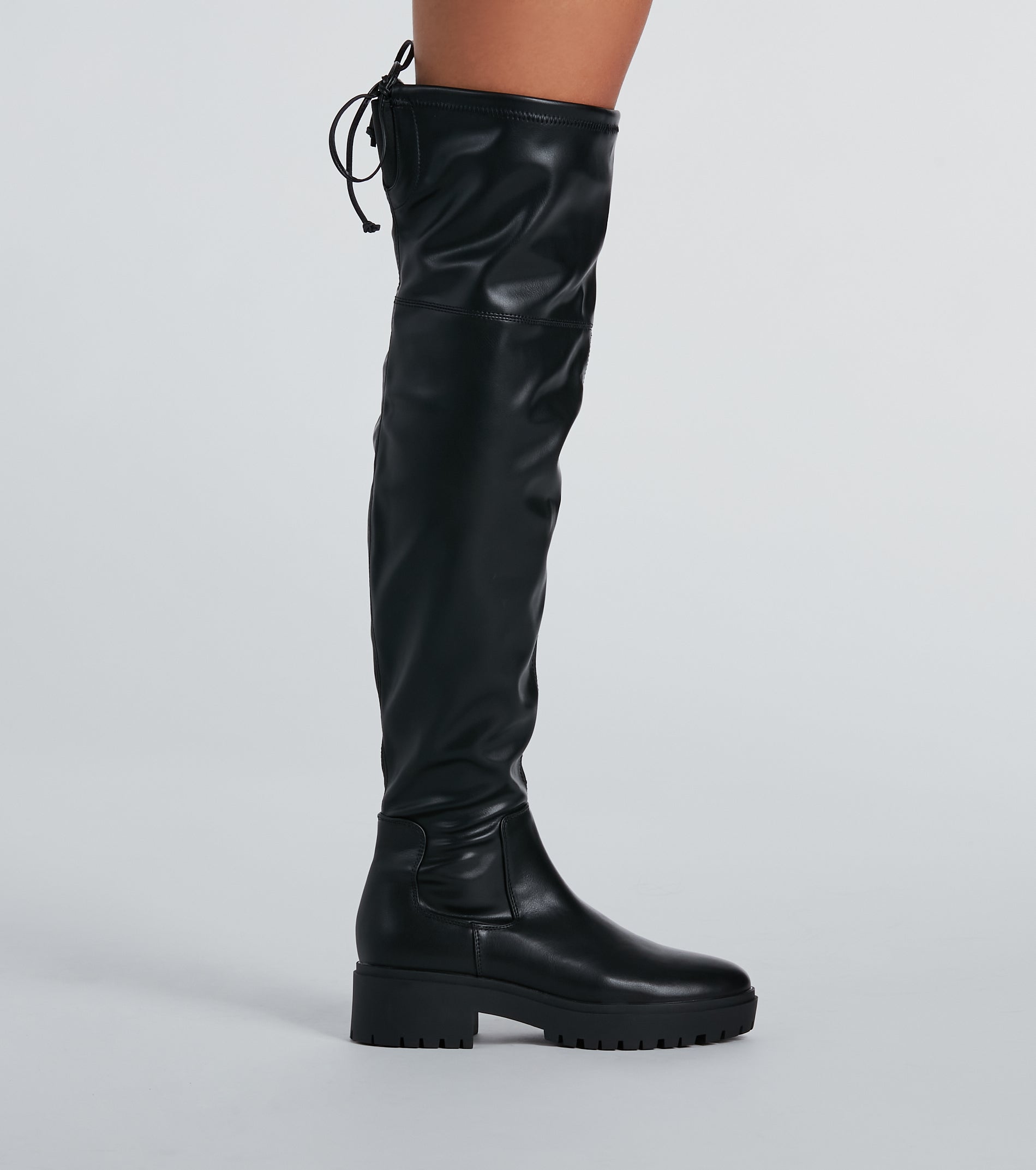 Stomp It Up Thigh-High Lug Boots - Image 3