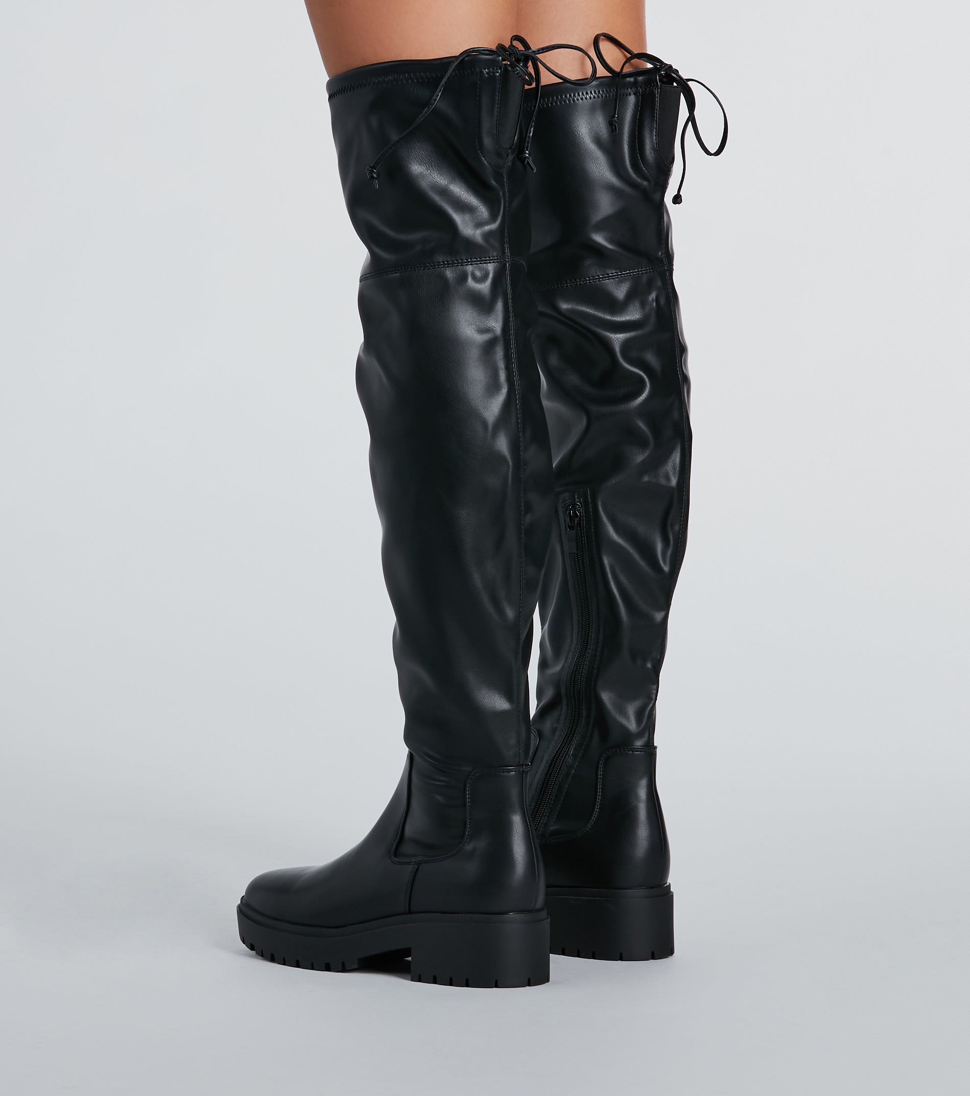 Stomp It Up Thigh-High Lug Boots - Image 4