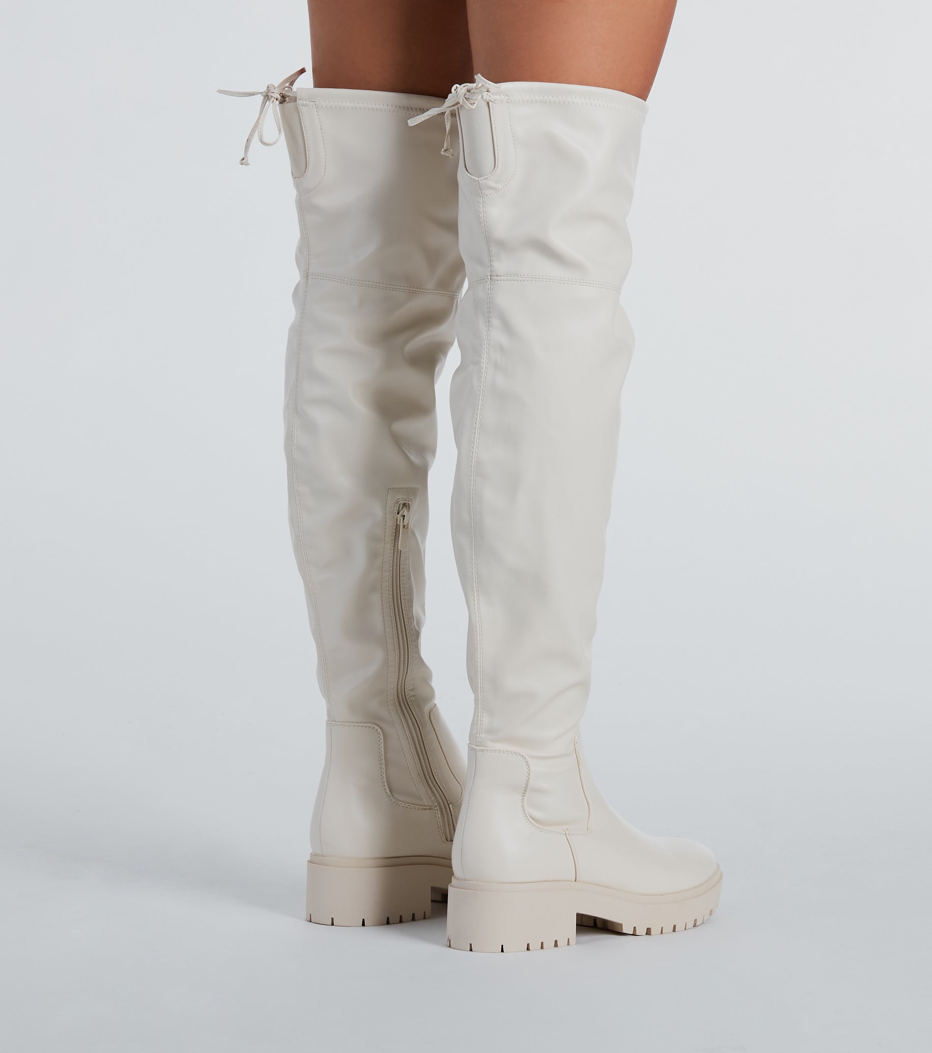 Stomp It Up Thigh-High Lug Boots - Image 8
