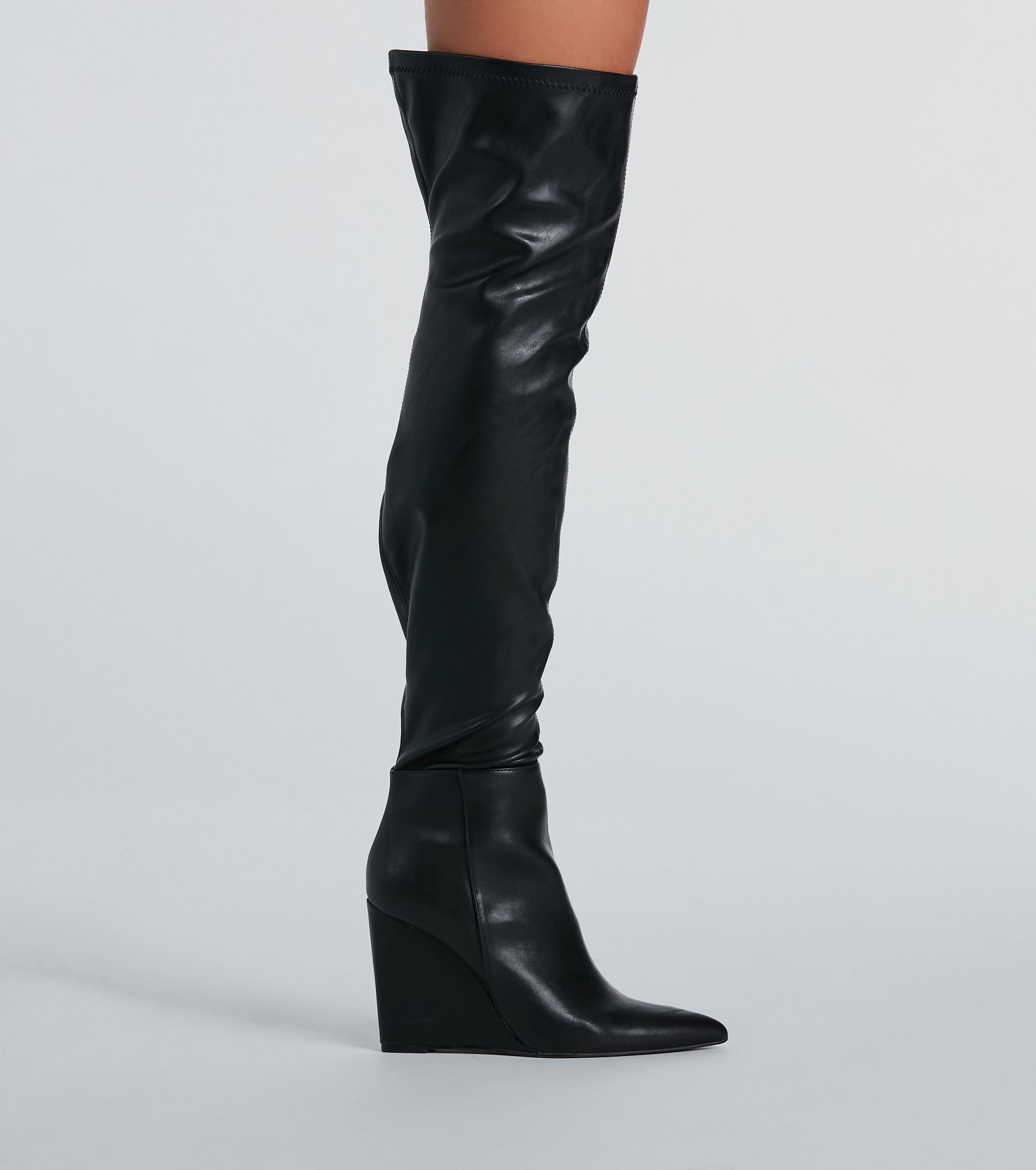 Standing Out Wedge Over-The-Knee Boots - Image 9