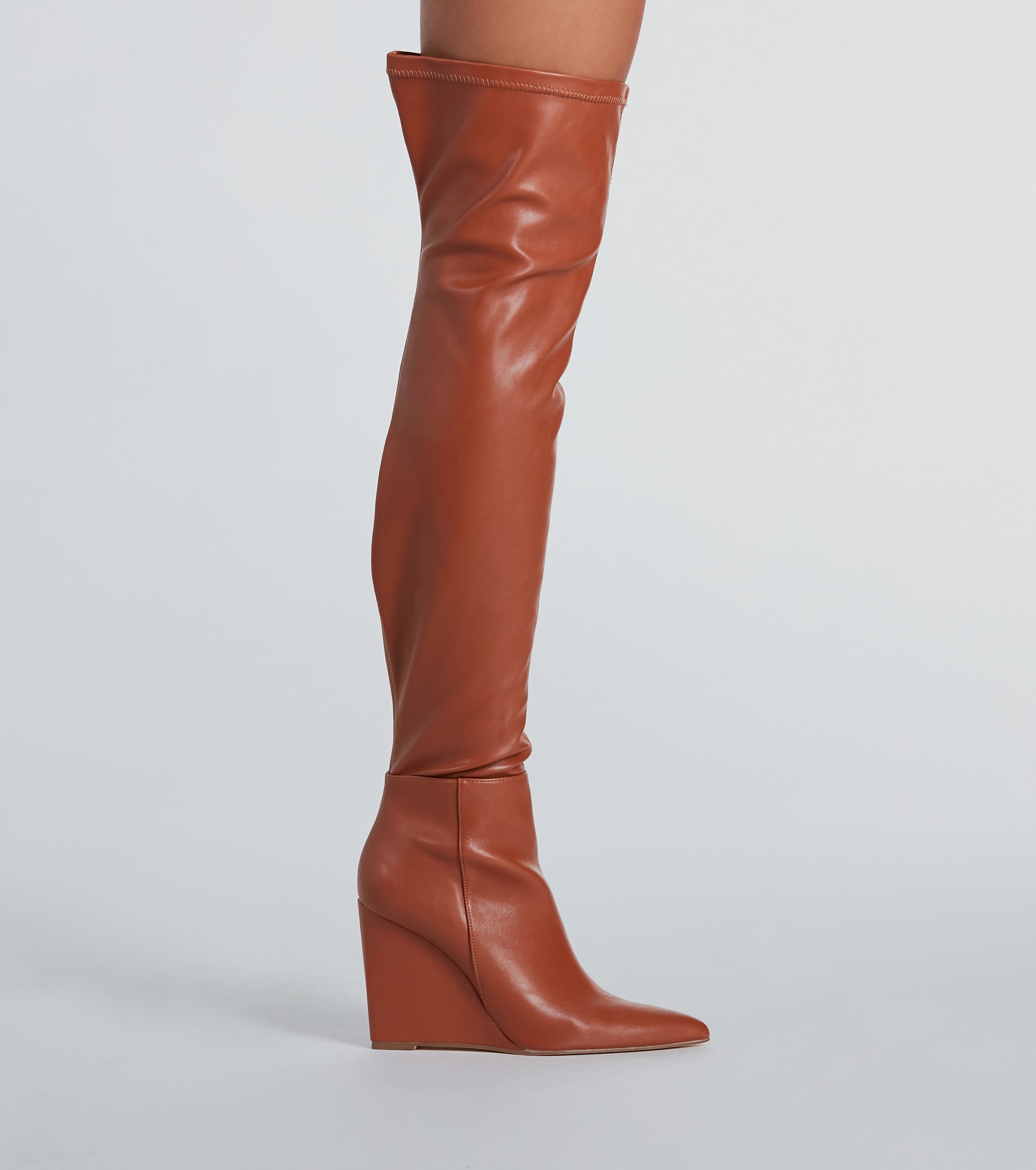 Standing Out Wedge Over-The-Knee Boots - Image 3