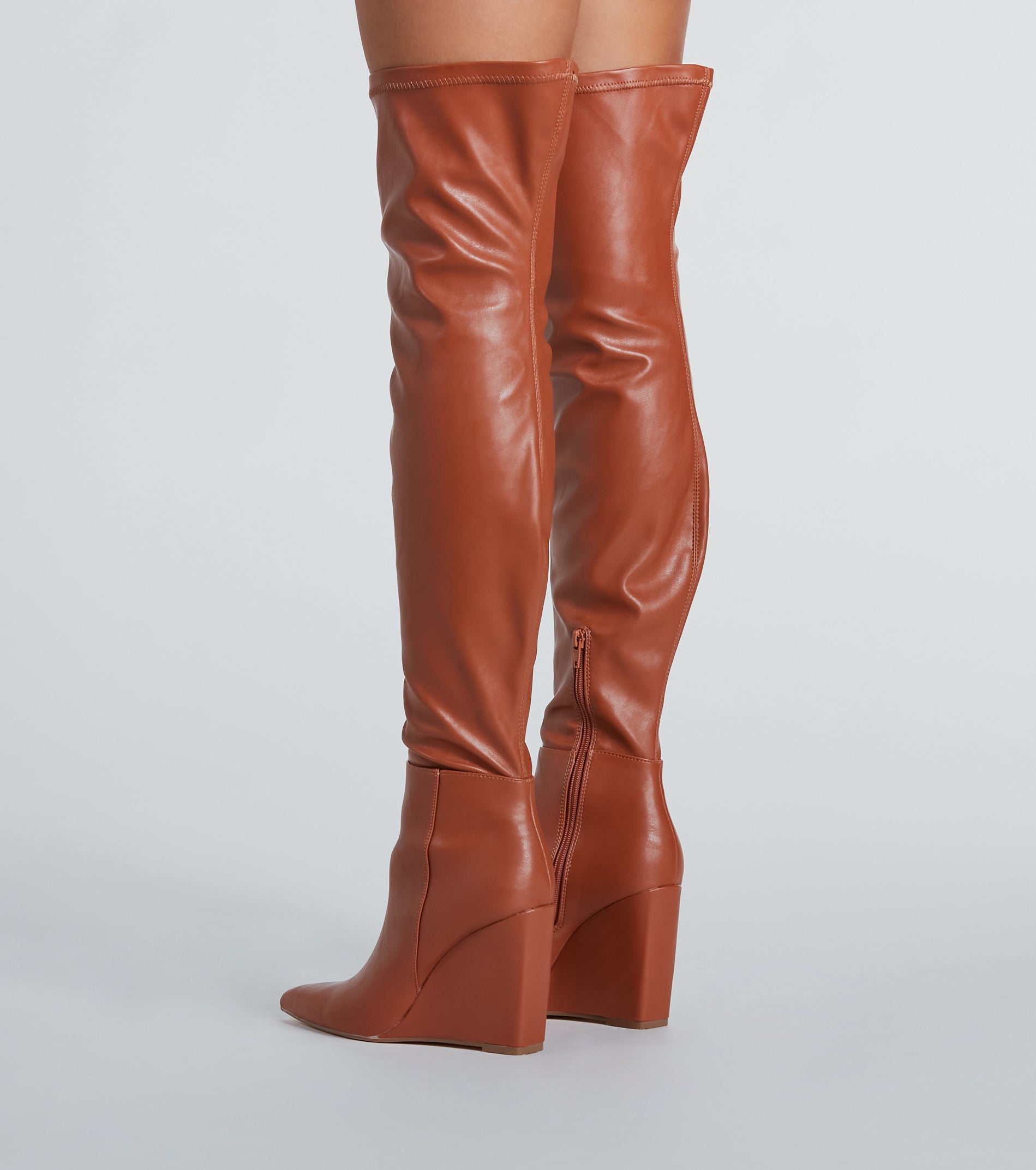 Standing Out Wedge Over-The-Knee Boots - Image 4