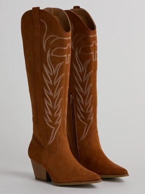Kick Up The Dust Knee High Suede Western Boots