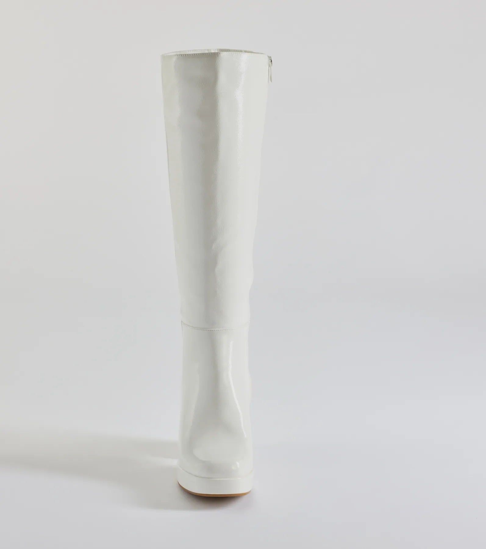 So Stunning Patent Faux Leather Under The Knee Platform Boots - Image 12