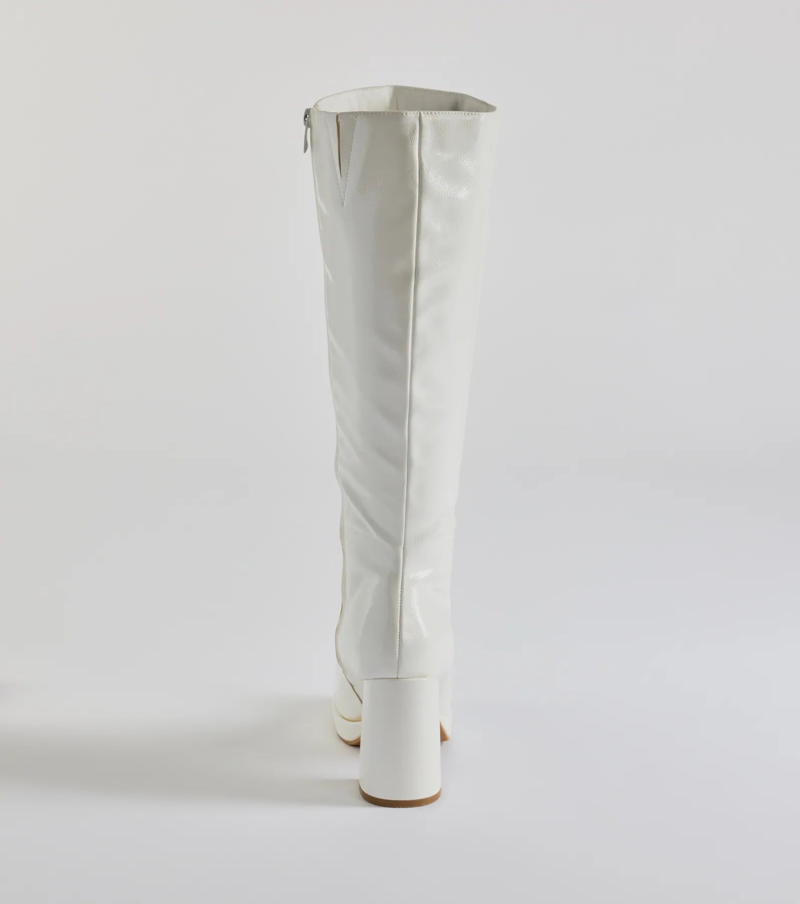 So Stunning Patent Faux Leather Under The Knee Platform Boots - Image 13