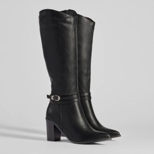 Strut The Streets Under-The-Knee Faux Leather Boots