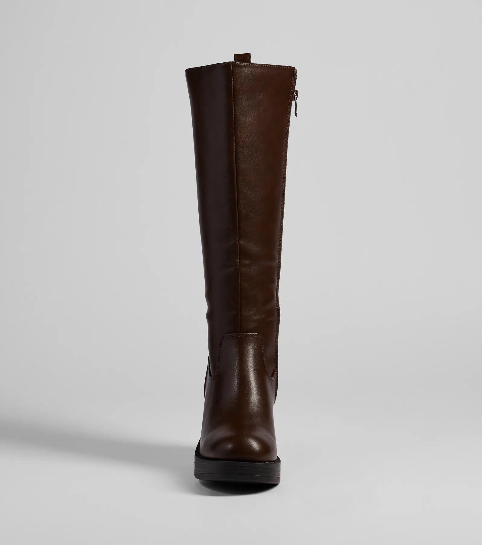 Edgy Chic Under-The-Knee Moto Platform Boots - Image 11