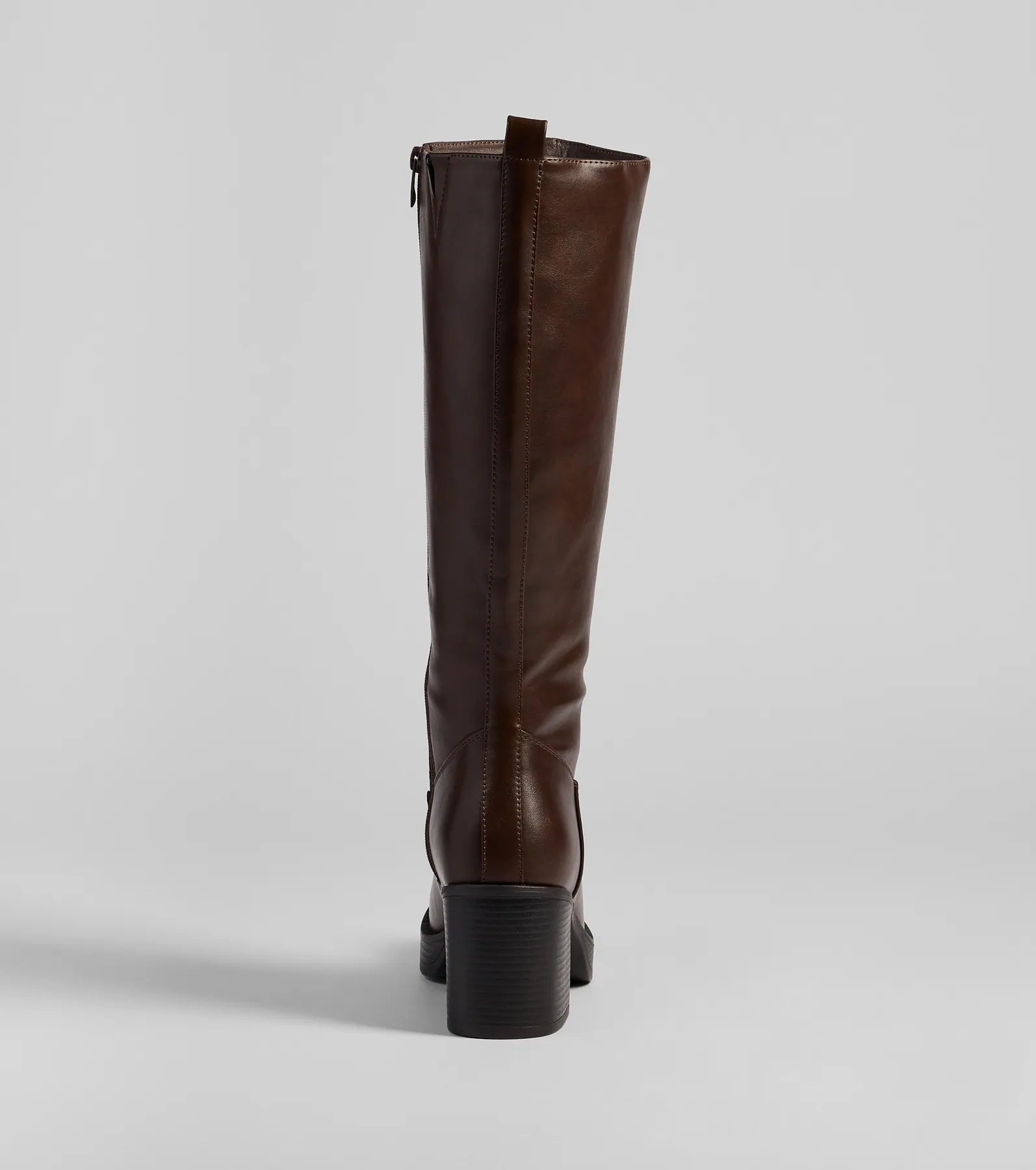 Edgy Chic Under-The-Knee Moto Platform Boots - Image 12
