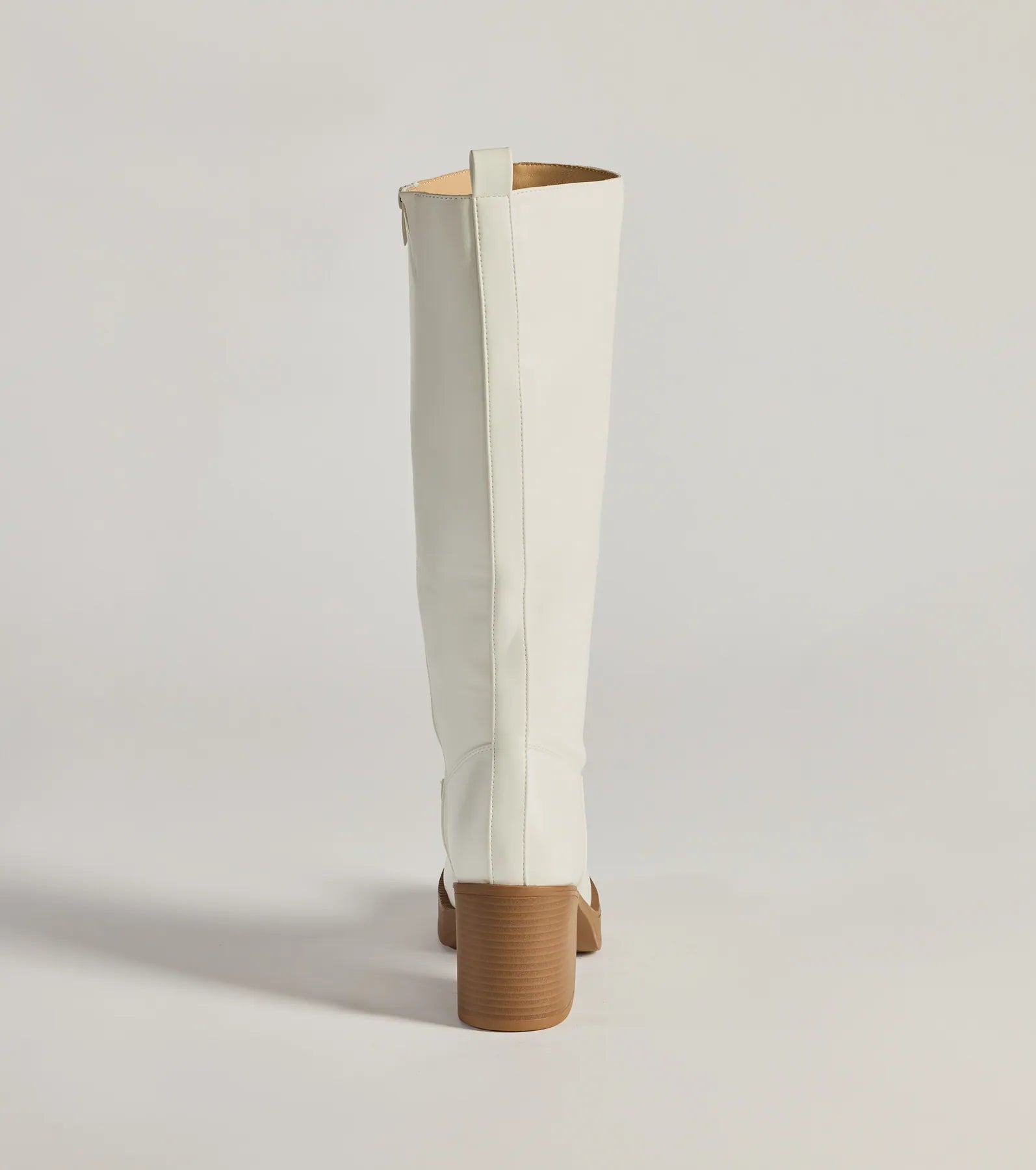 Edgy Chic Under-The-Knee Moto Platform Boots - Image 8