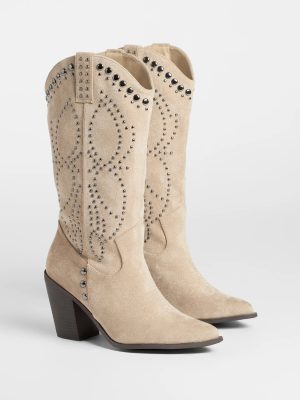 Moving Along Studded Cowboy Boots