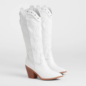 Edgy Western Vibe Studded Cowboy Boots