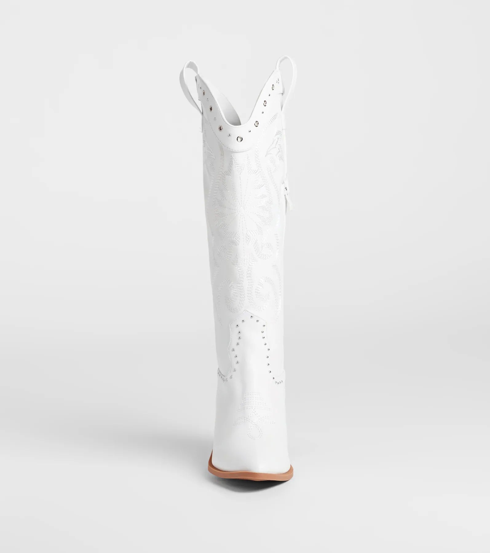 Edgy Western Vibe Studded Cowboy Boots - Image 4