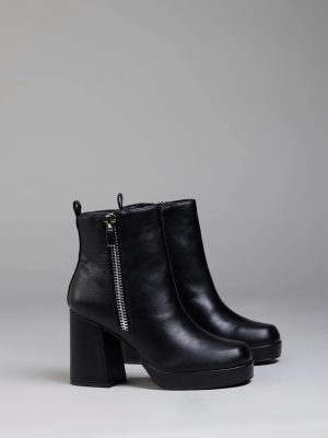 Bold Edge Platform Zipper Booties