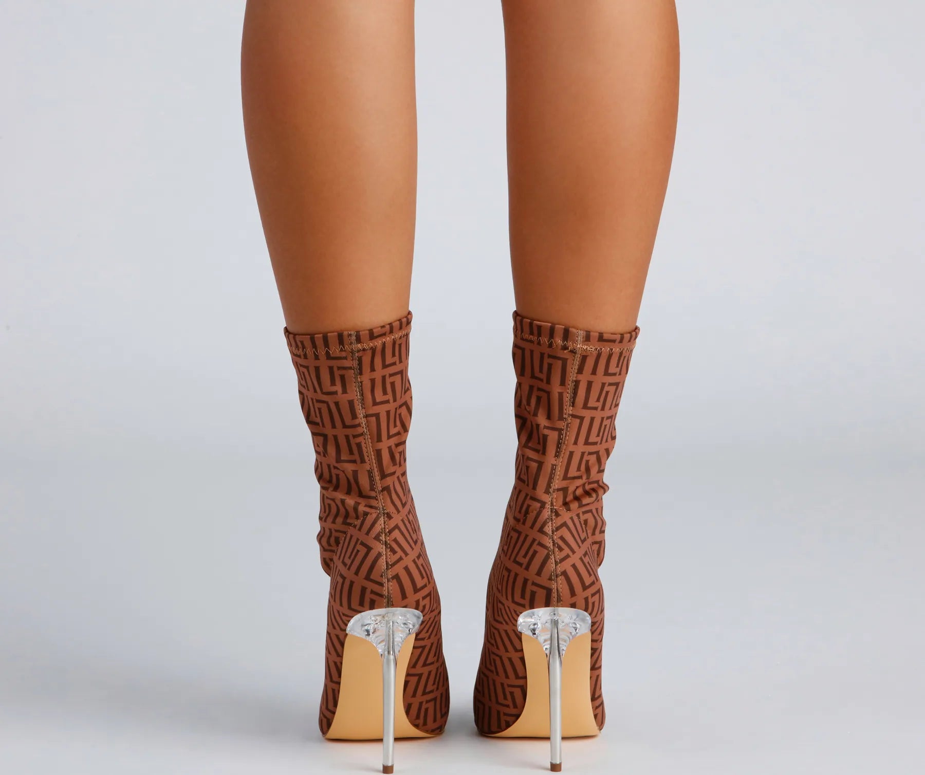 Greek Key Stiletto Booties - Image 4