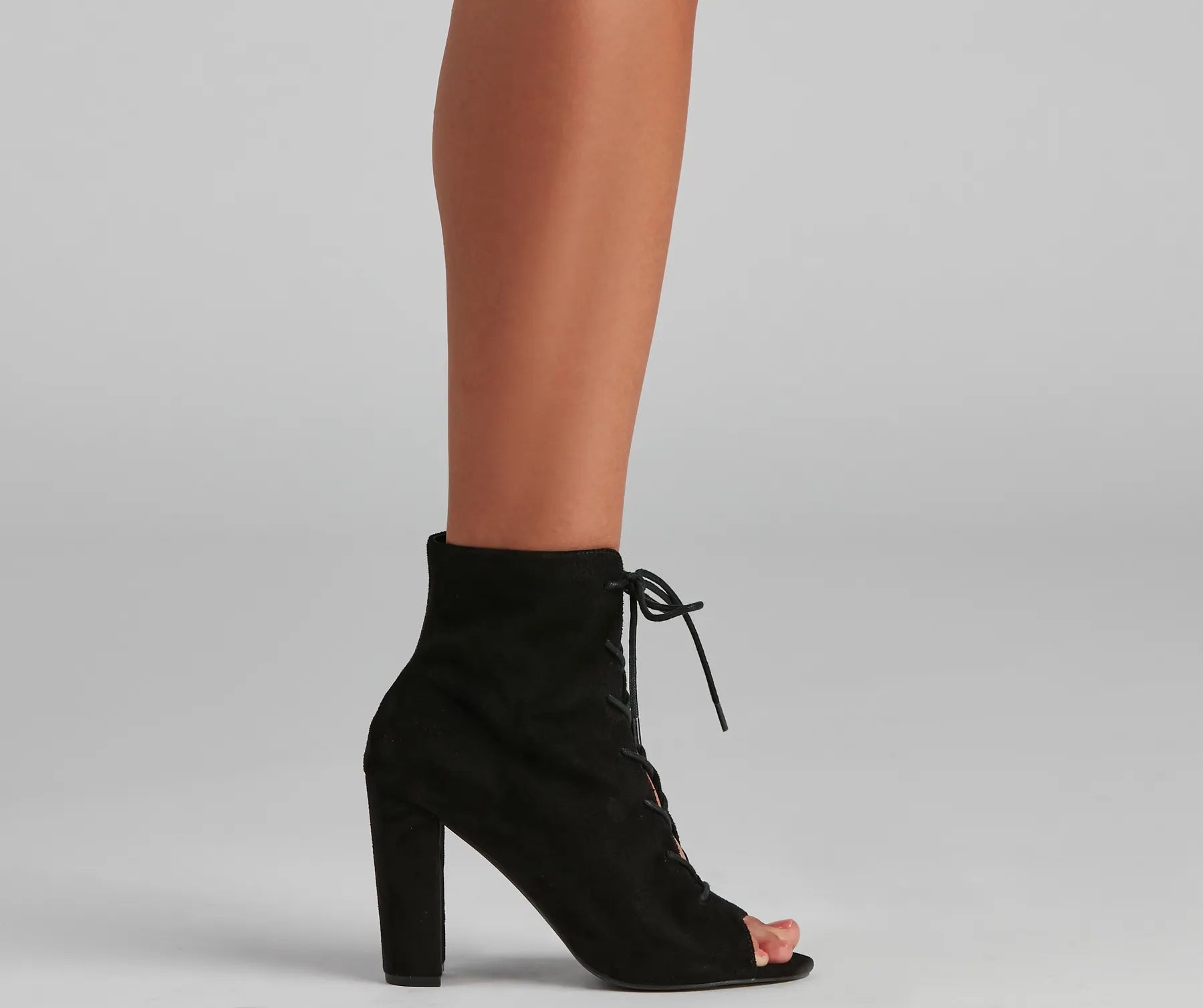Perfect Peep Lace-Up Booties - Image 3