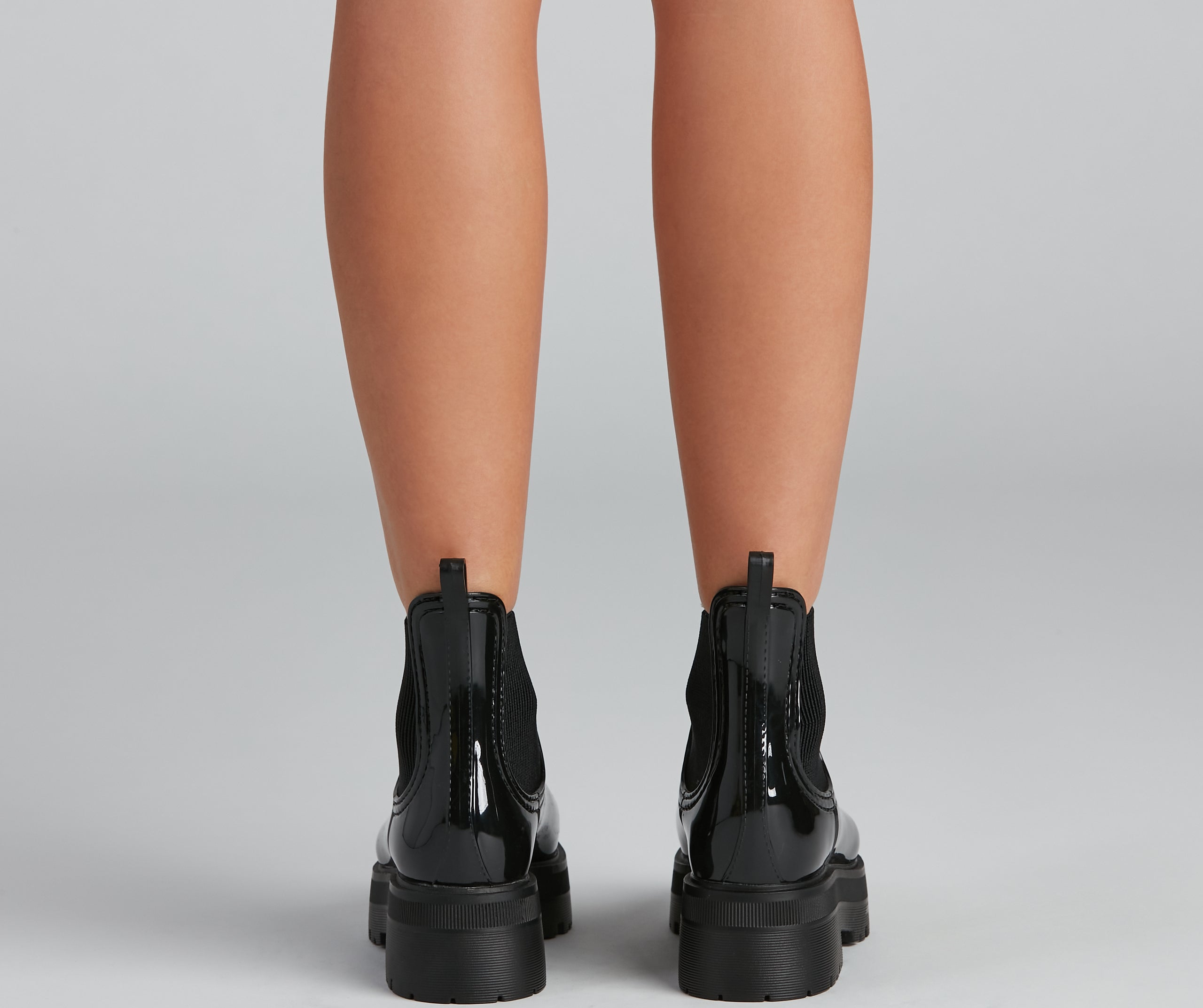 One True Lug Patent Chunky Boots - Image 4