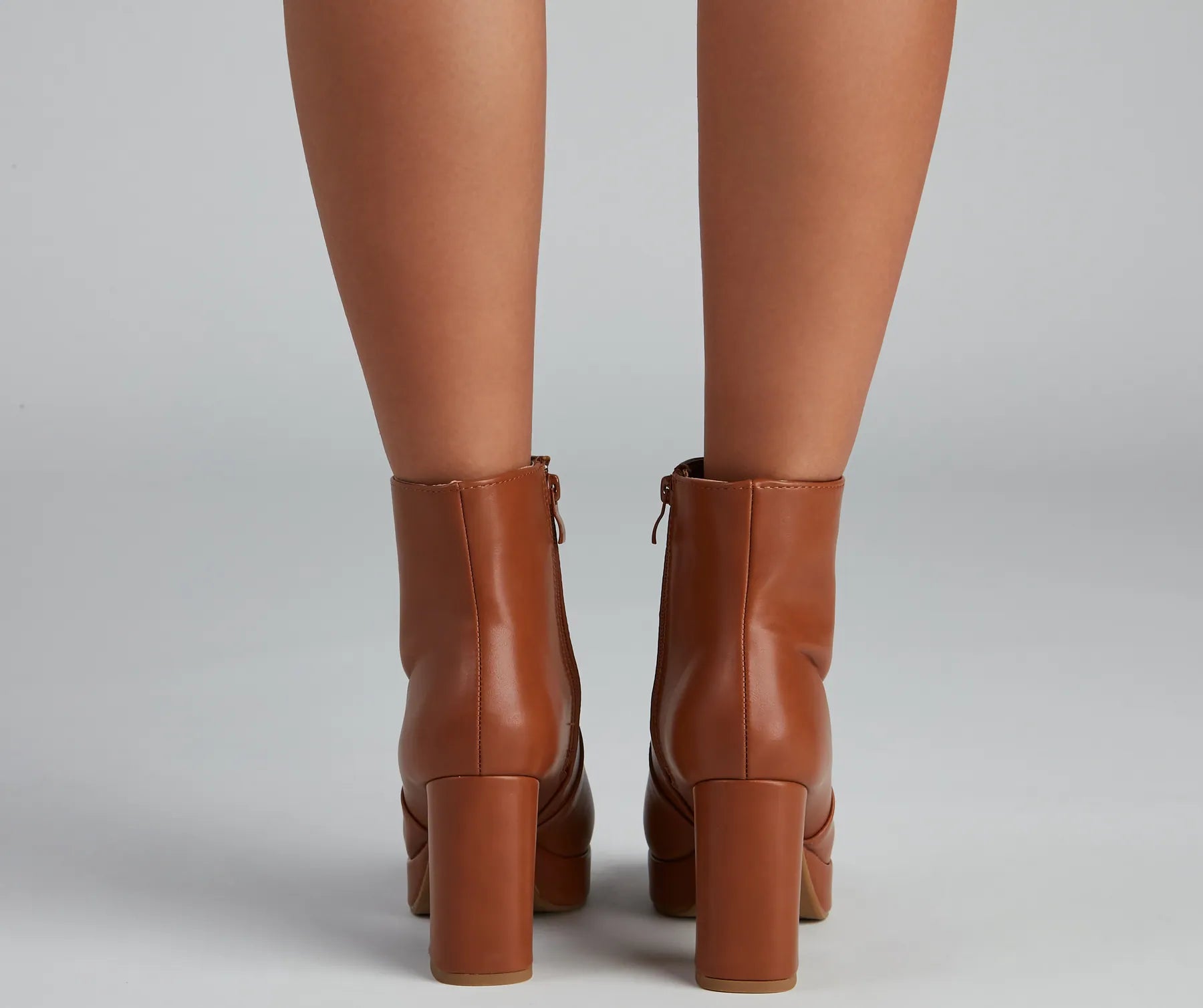 On The Go Block Heel Platform Booties - Image 4