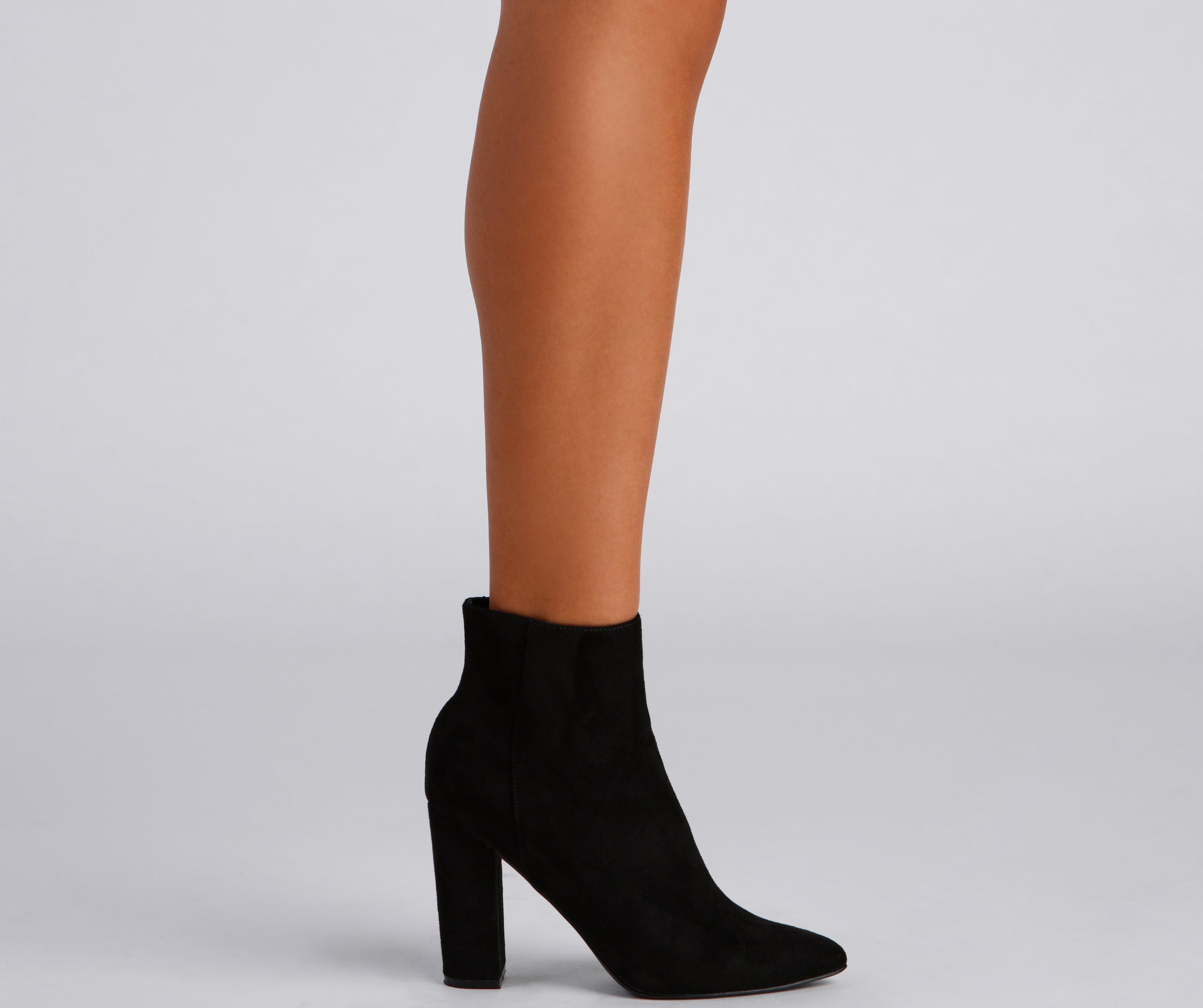 Go Getter Nubuck Block Heel Booties - Image 3