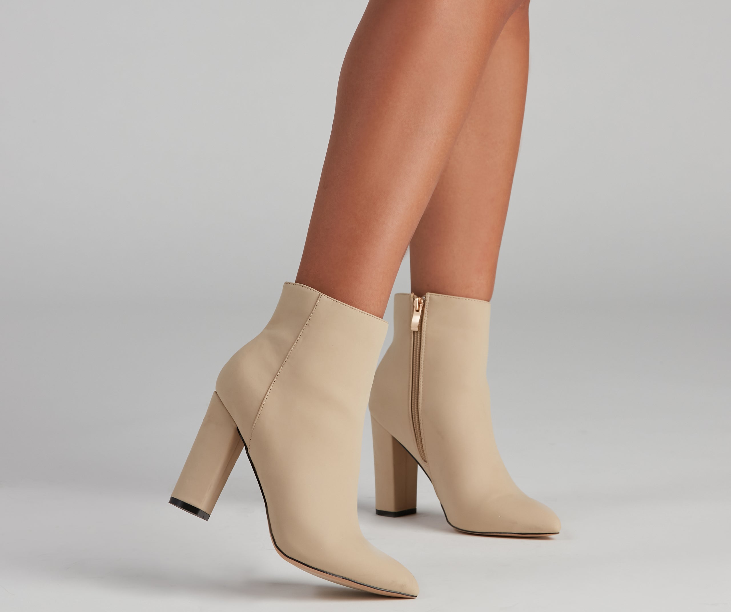 Go Getter Nubuck Block Heel Booties - Image 5