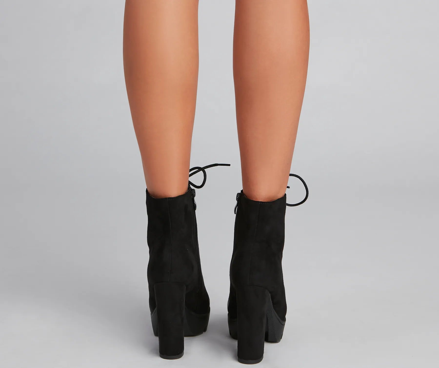 Edgy Heights Lace-Up Lug Booties - Image 4