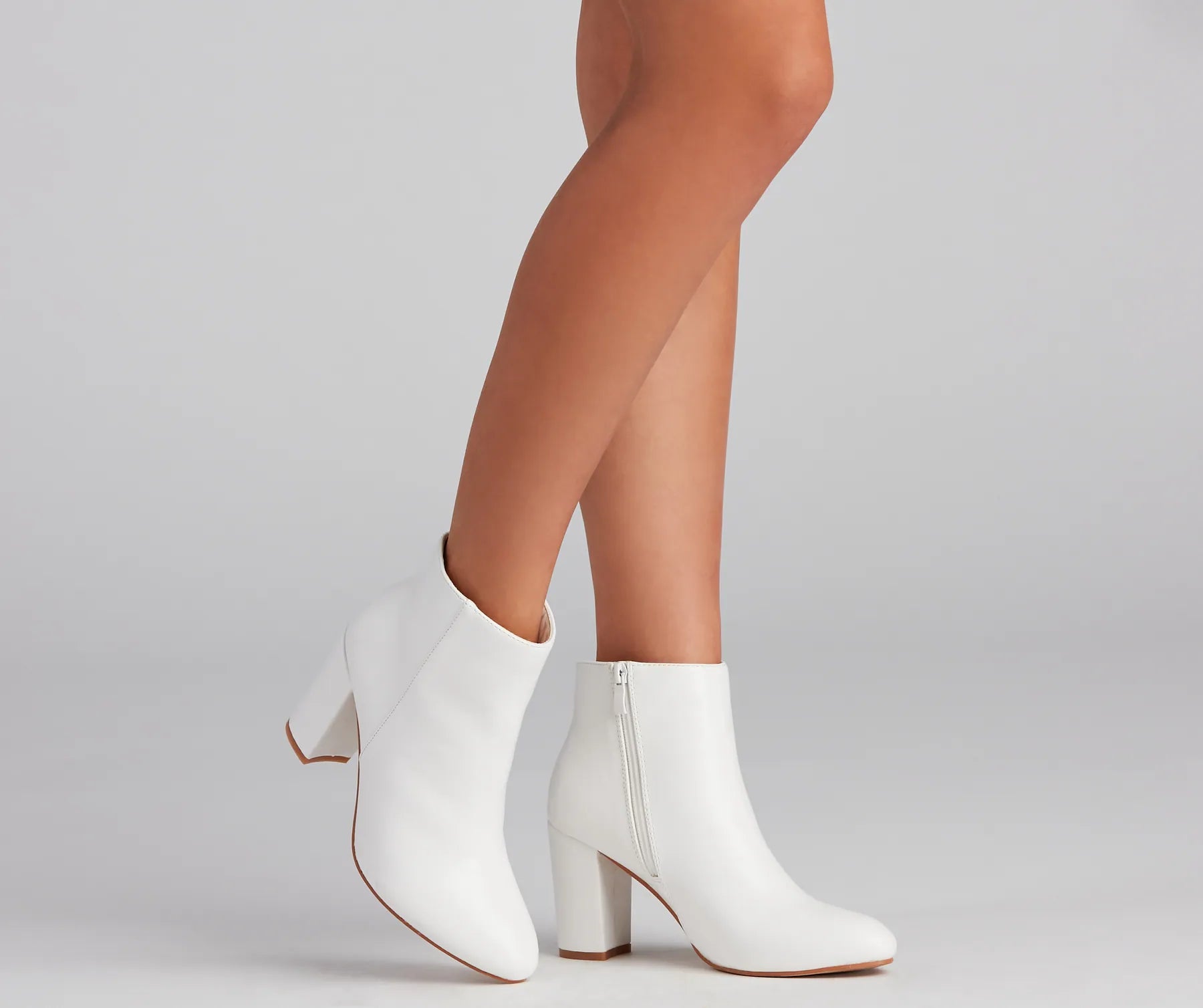 Style Goals Faux Leather Almond Toe Booties - Image 2