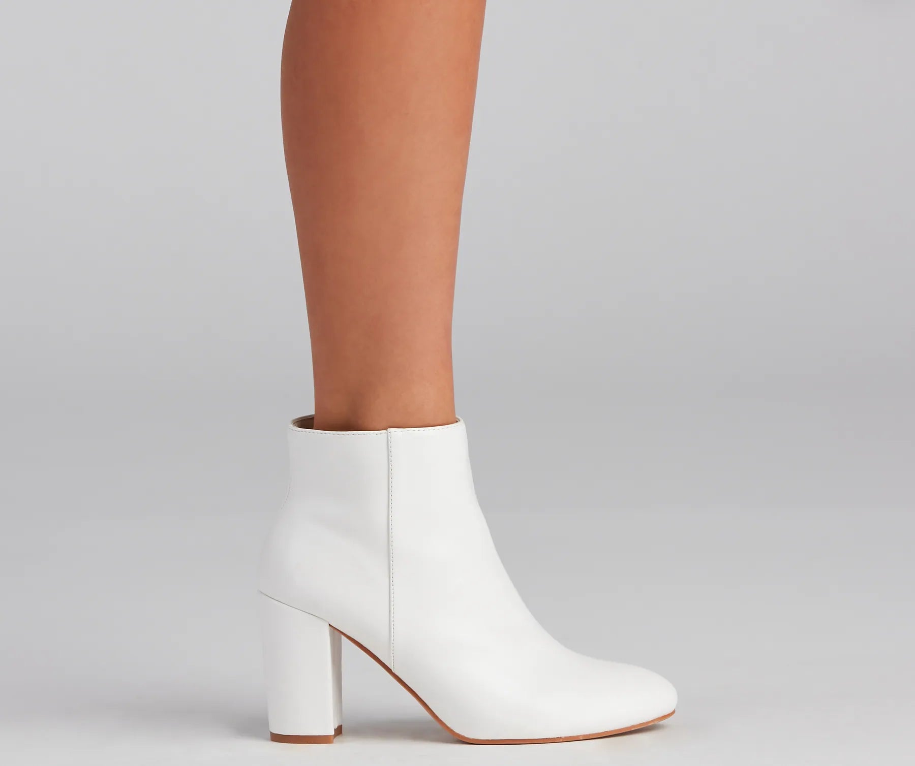 Style Goals Faux Leather Almond Toe Booties - Image 3