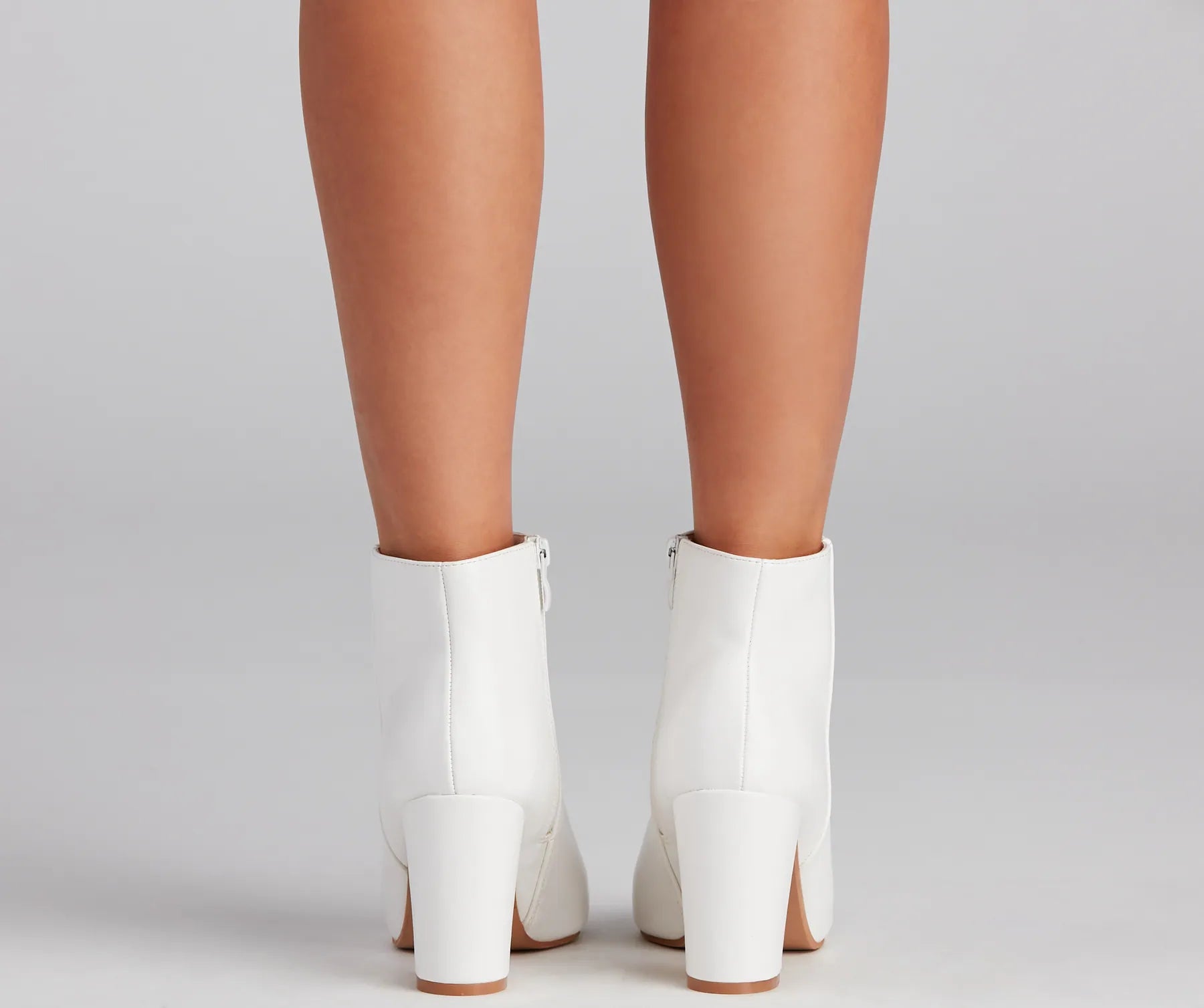 Style Goals Faux Leather Almond Toe Booties - Image 4