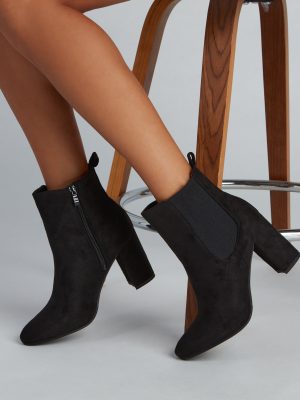 Chic Vibe Alert Faux Suede Booties