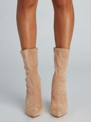 Fashion Forward Faux Suede Stiletto Boots