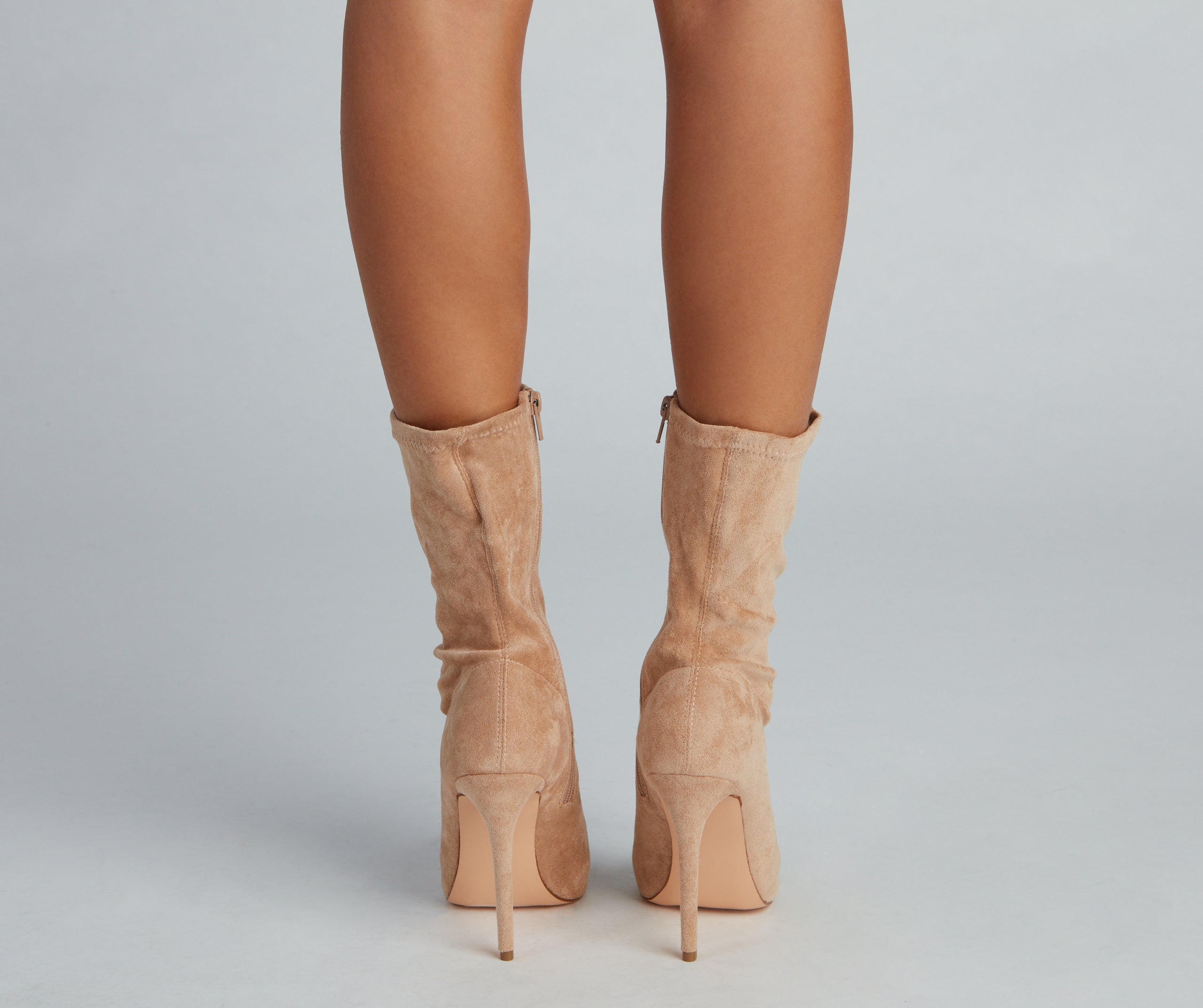 Fashion Forward Faux Suede Stiletto Boots - Image 4