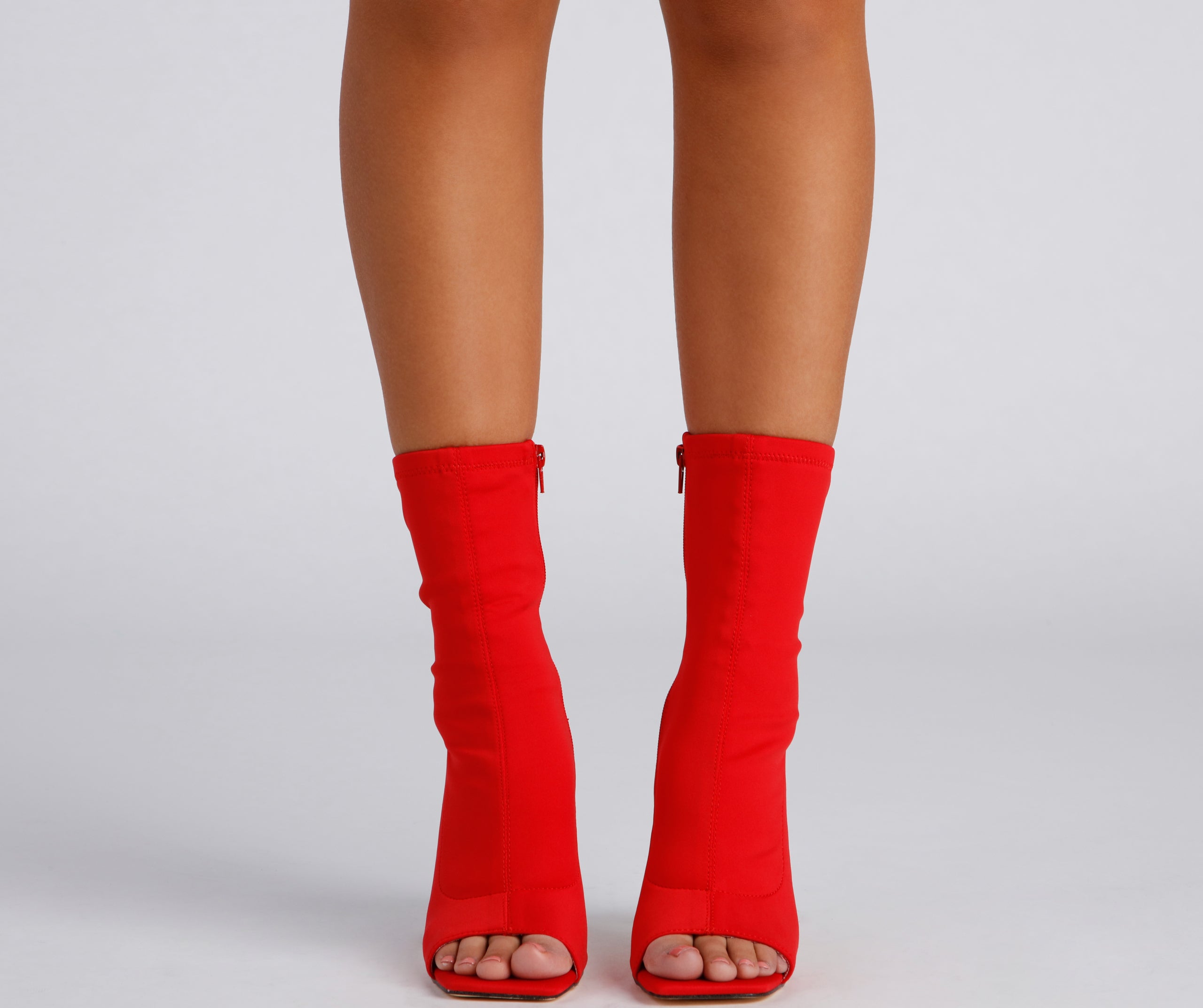 Peep Toe Stunner Stiletto Booties - Image 6