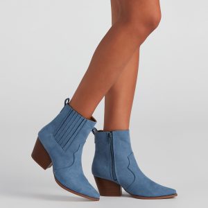 Cowgirl Digs Faux Suede Booties