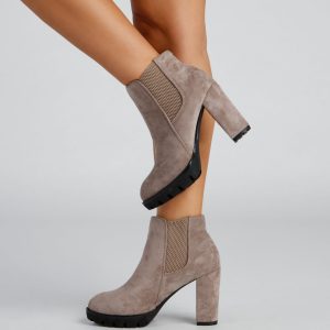 Elevated And Edgy Lug Sole Booties